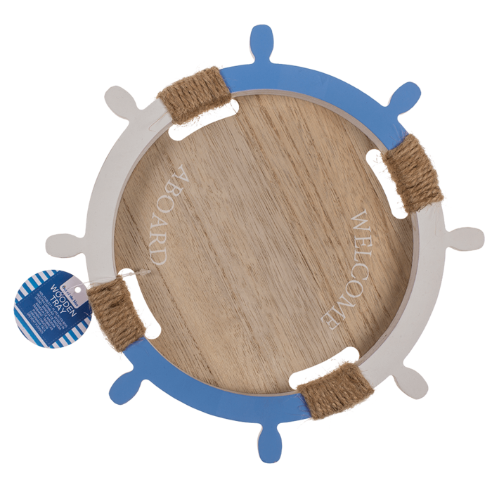 Wooden tray, Welcome Aboard - Image 2