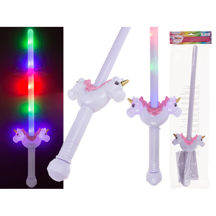 Wand with LED, Unicorn, approx. 67 cm,