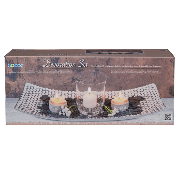 White/grey wooden plate, - Image 2