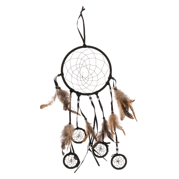 Brown/black coloured fabric Dreamcatcher - Image 2