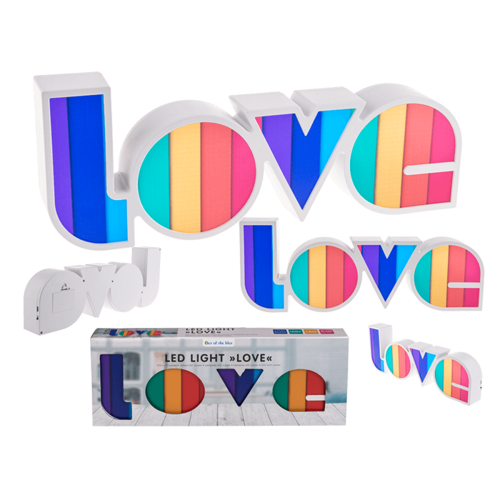 Light, Rainbow Love, ca. 36 x 13,5 cm,