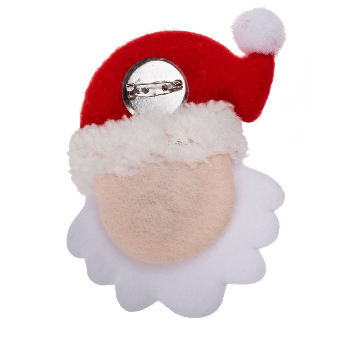 Fabric Santa pin with LED incl. batteries, - Image 4