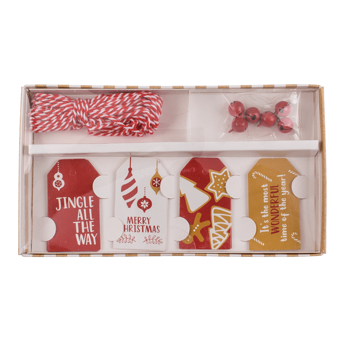 Gift tags, Natural red, including 6 Glöckchen - Image 2