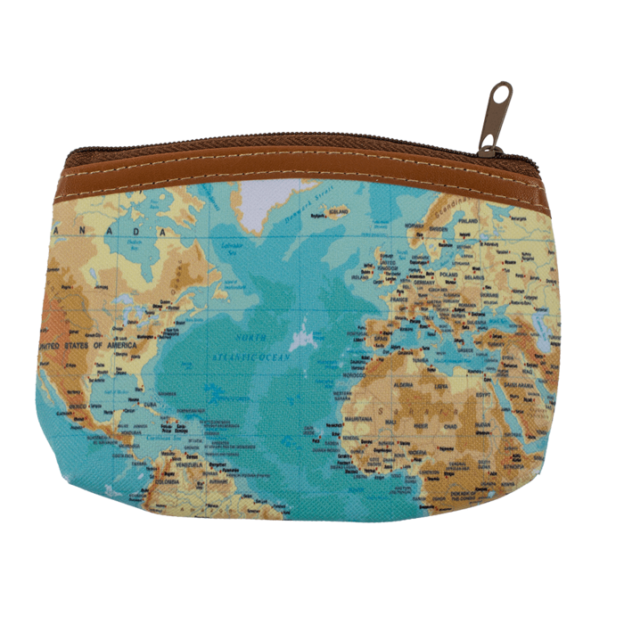 Purse, Worldmap, - Image 4