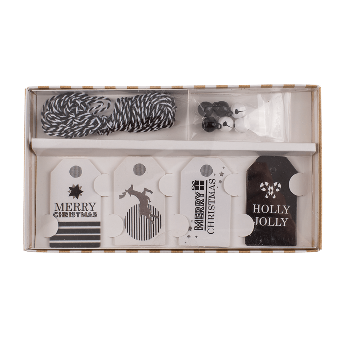 Gift tags, Silver shine, including 6 bells - Image 2