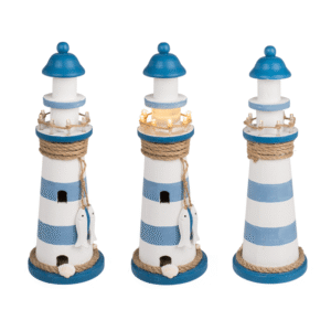 Wooden lighthouse with LED, - 830461#