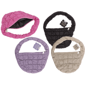 Quilted handbag, puffer bag, 28 x 21 cm,