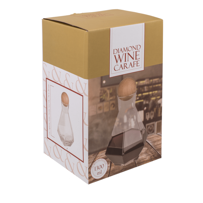 Diamond Wine Carafe, approx. 1300 ml, - Image 3