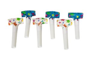 Multicolour Stars Party Blowers 24 cm - 6 pieces