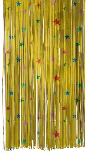 Party Curtain Foil Retro Stars - 2x1 m