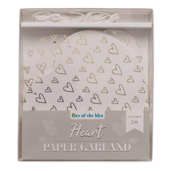 Paper garland, heart, ca. 12 cm, L: 2 m - Image 2