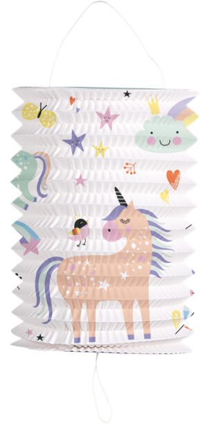 Accordion Lantern Unicorns & Rainbows - 16 cm