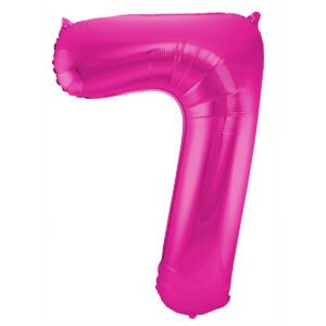 Foil Balloon Number 7 - Magenta - 86 cm