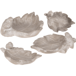 Bird feeder, leaf with bird,