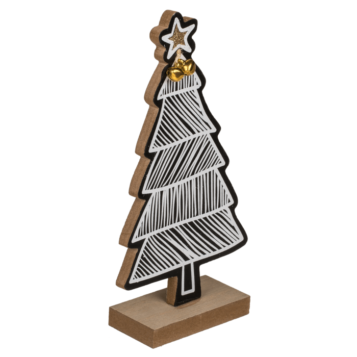 White/black colored wooden tree, - Image 3