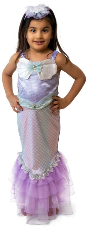 Mermaid Dress - With Tiara - 116–128 cm / 6–8 years