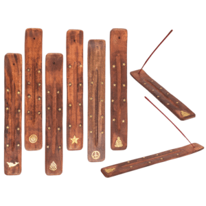 Wooden incense stick holder, ca. 25,5 x 4 cm,