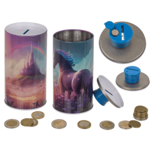 Metal money bank with sound, Unicorn,