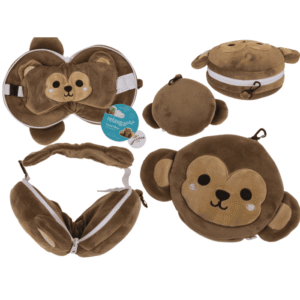 Kids Plush travel pillow with eye mask, - 61/6844#