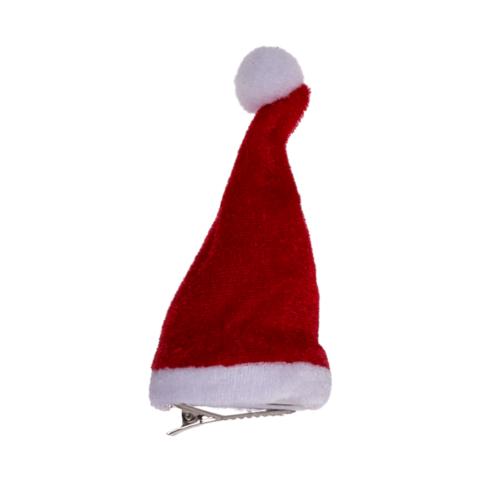 Plush hair clip, Christmas Hat with LED, - Image 4