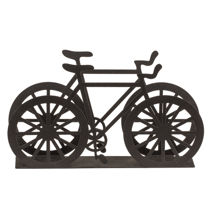 Black metal tissue holder, bicycle, ca. 19 x 3 x - Image 3