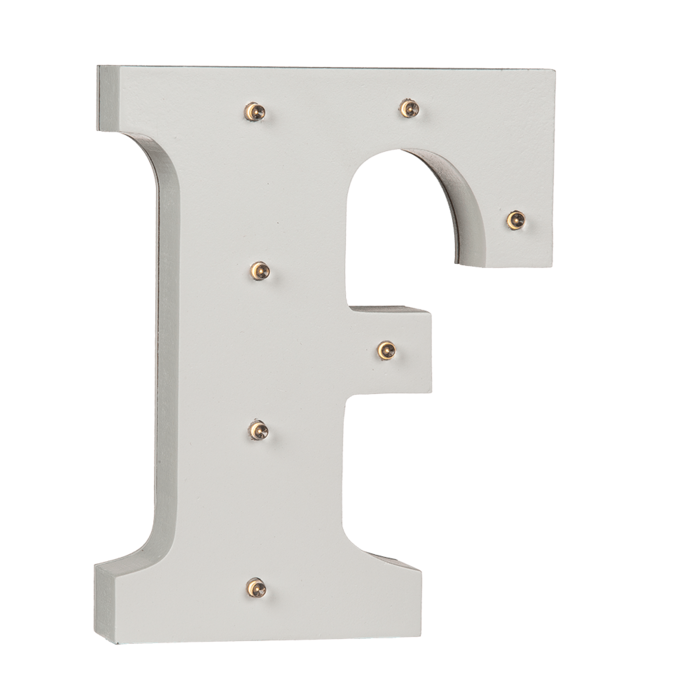Illuminated wooden letter F, with 7 LED, - Image 3