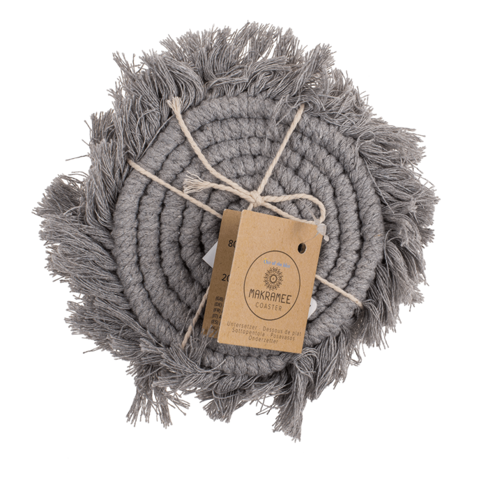 Makramee Coaster, Set of 2, - Image 2