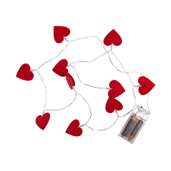 Light chain, felt hearts, - Image 4