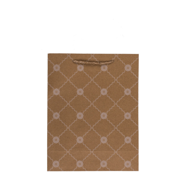 Kraft paper bag,with floral ornament, - Image 2