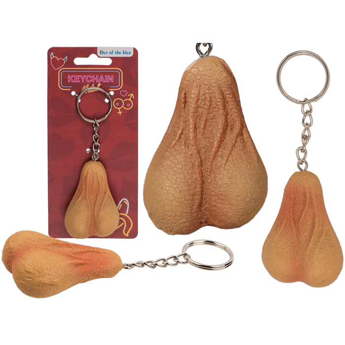 Metal key chain, Polyresin Testicle,