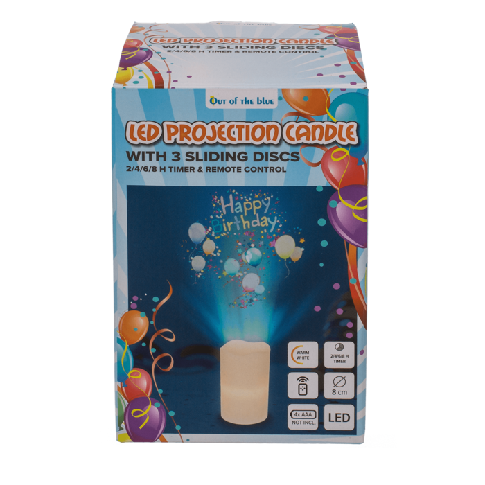 LED candle projector, Celebrations, 8 x 15 cm, - Image 2