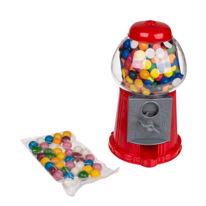 Red gumball machine, with ca. 90 g chewing gums, - Image 3