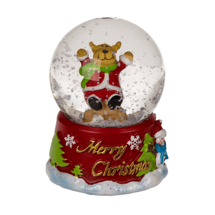 Polyresin snow globe, Merry Christmas, - Image 3