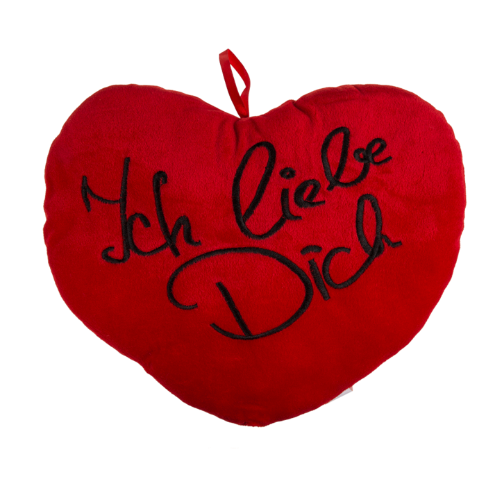 Red plush heart, Ich liebe Dich, - Image 3