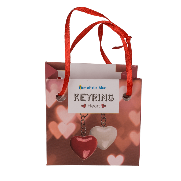Metal keyring, polyresin heart, - Image 4