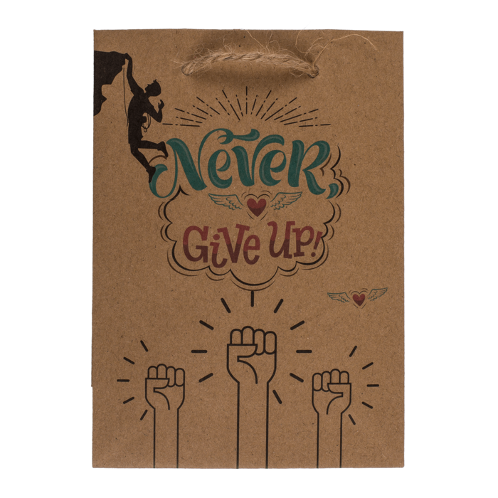 Kraft paper bag, motivational wordings, - Image 3