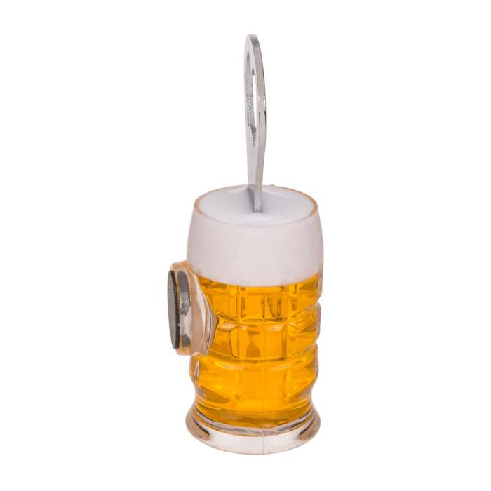 Metal bottle opener, beer glass with magnet, - Image 3