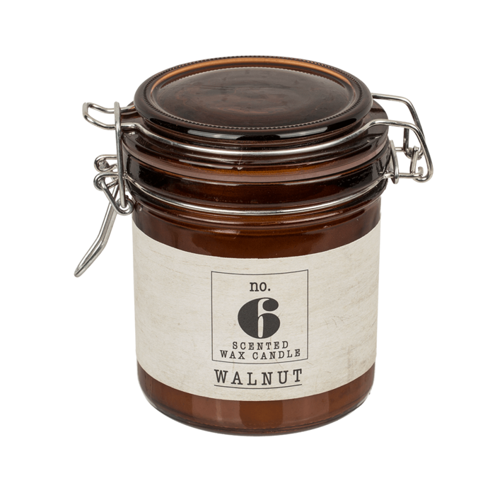 Scented candle (Walnut) in mason jar - Image 2