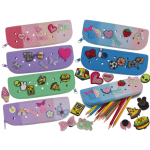 Charm Pencil Case, silicone,