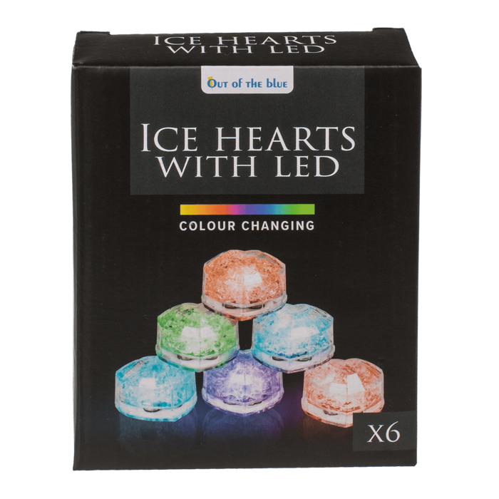 Plastic ice heart with LED, colour changing, - Image 2