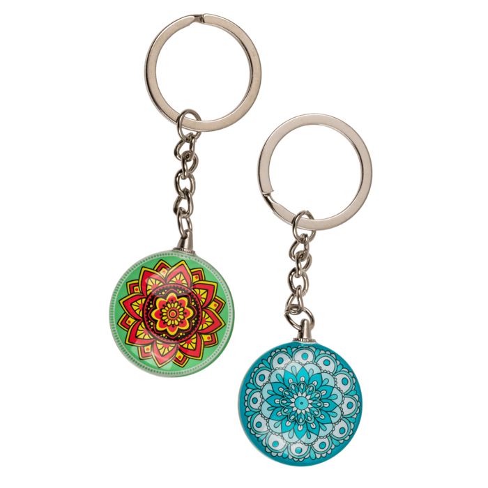 Double sided metal keyring, Mandala, - Image 3