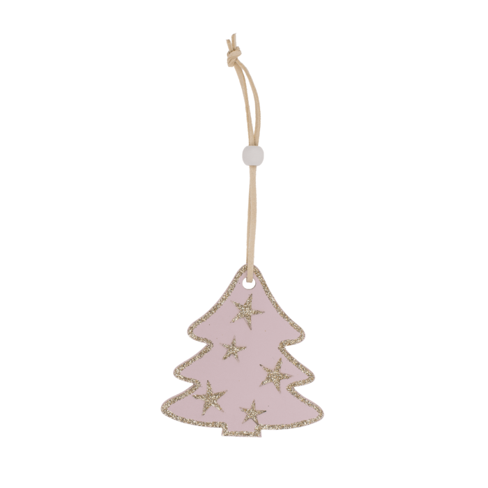 Rose colored wooden christmas hanger, - Image 2