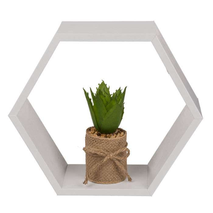 White colored wooden shelf, 6 squares, - Image 4