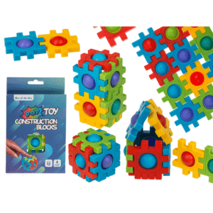 Fidget Pop Toy, Construction Blocks, ca. 4 cm,