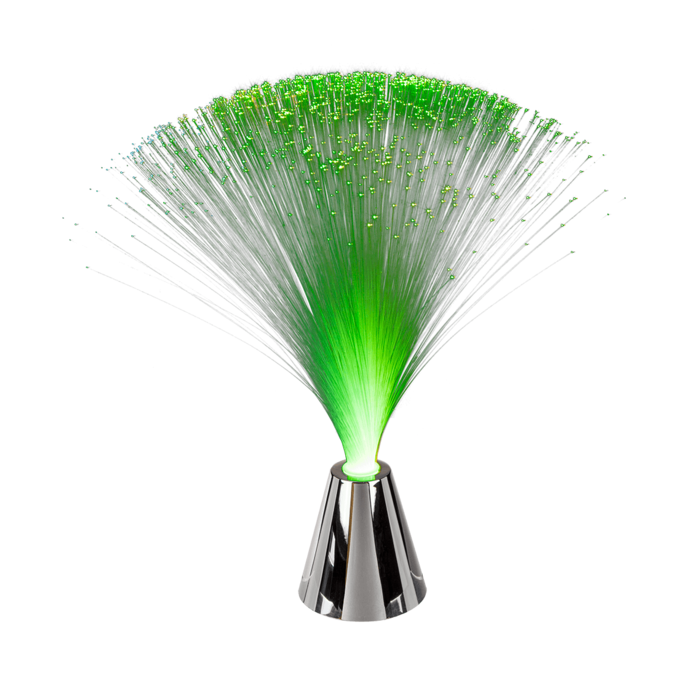 Plastic Fiber lamp with chrome base, - Image 3