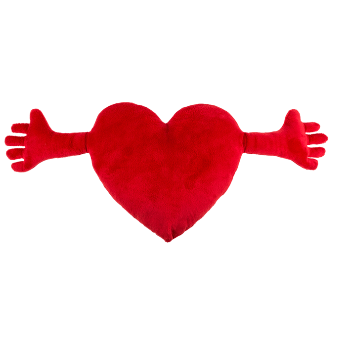 Red plush heart with arms, - Image 2