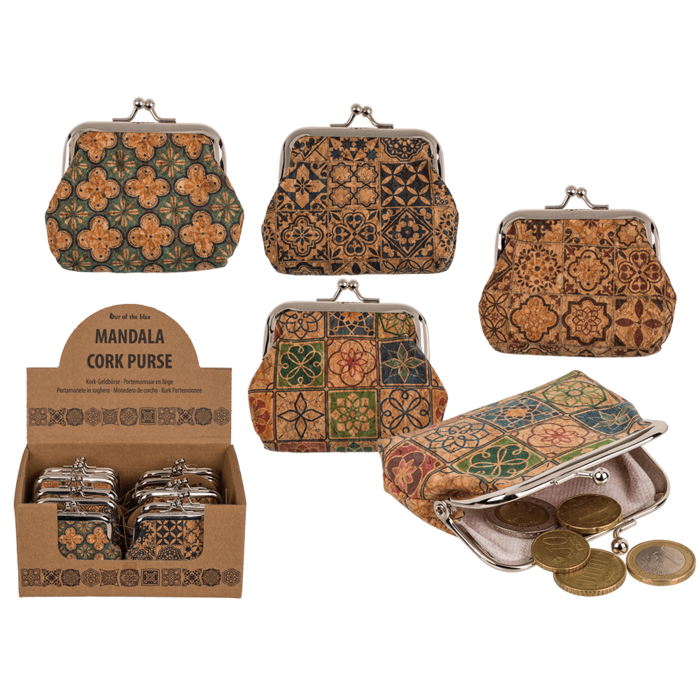 Cork purse, Mandala,