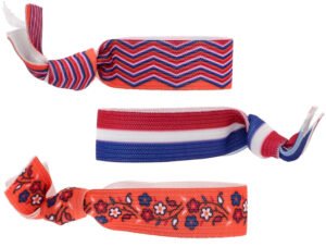 Bracelets - Orange/RedWhiteBlue - Elastic