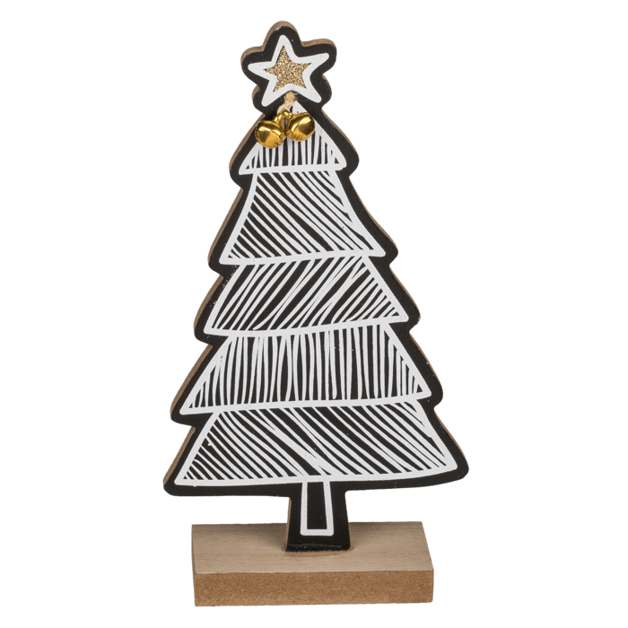 White/black colored wooden tree, - Image 2