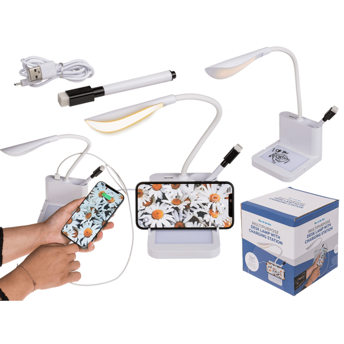 Desk lamp with USB charging port,